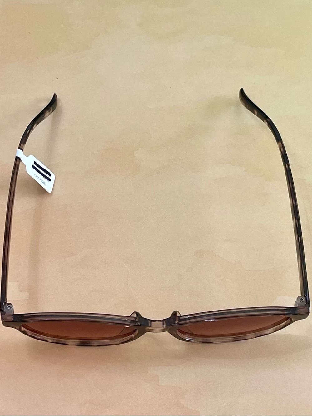 Tortoiseshell Slim Oval Retro Boho Sunglasses - Brown Lenses - Picture 10 of 12